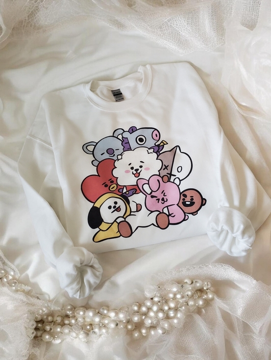 Tops - BTS BT21 Characters Sweatshirt